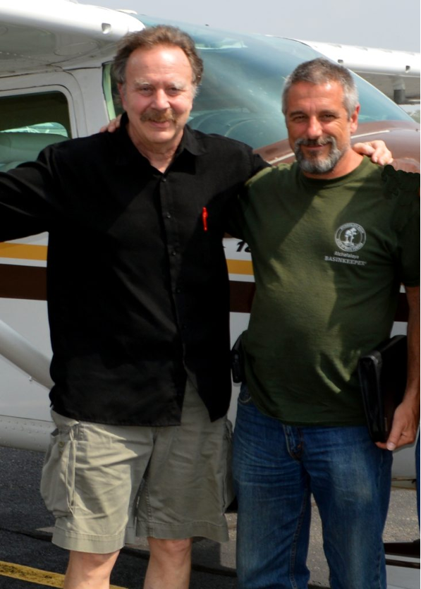 Dean Wilson, Atchafalaya Basin Keeper, and Ken Knevel, SouthWings flight, 2016